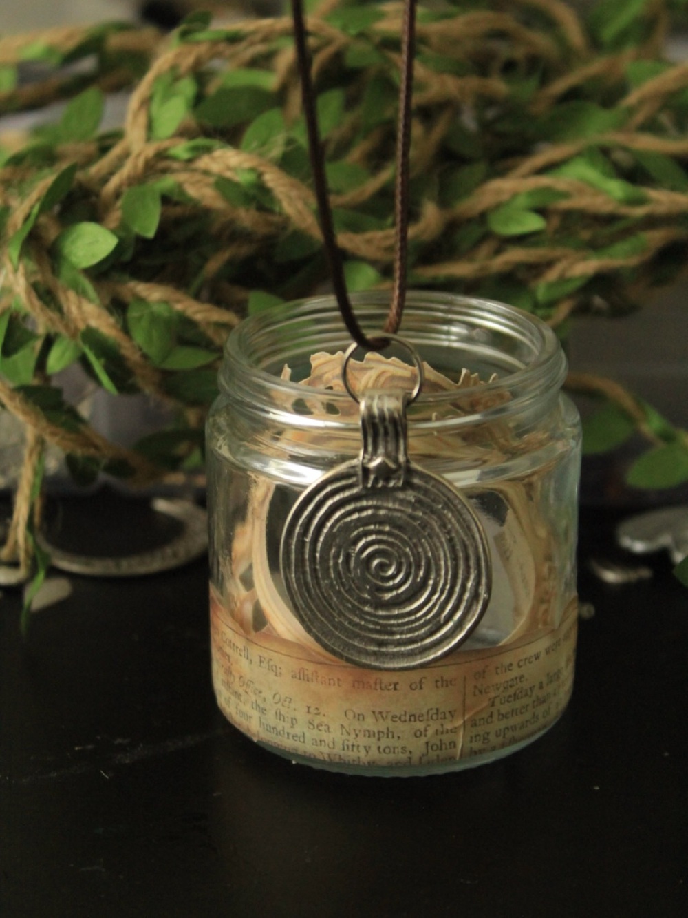 Handmade Silver Spiral Pendant Necklace - Neutral